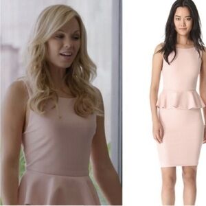 Alice + Olivia Light Blush Peplum Mini Dress